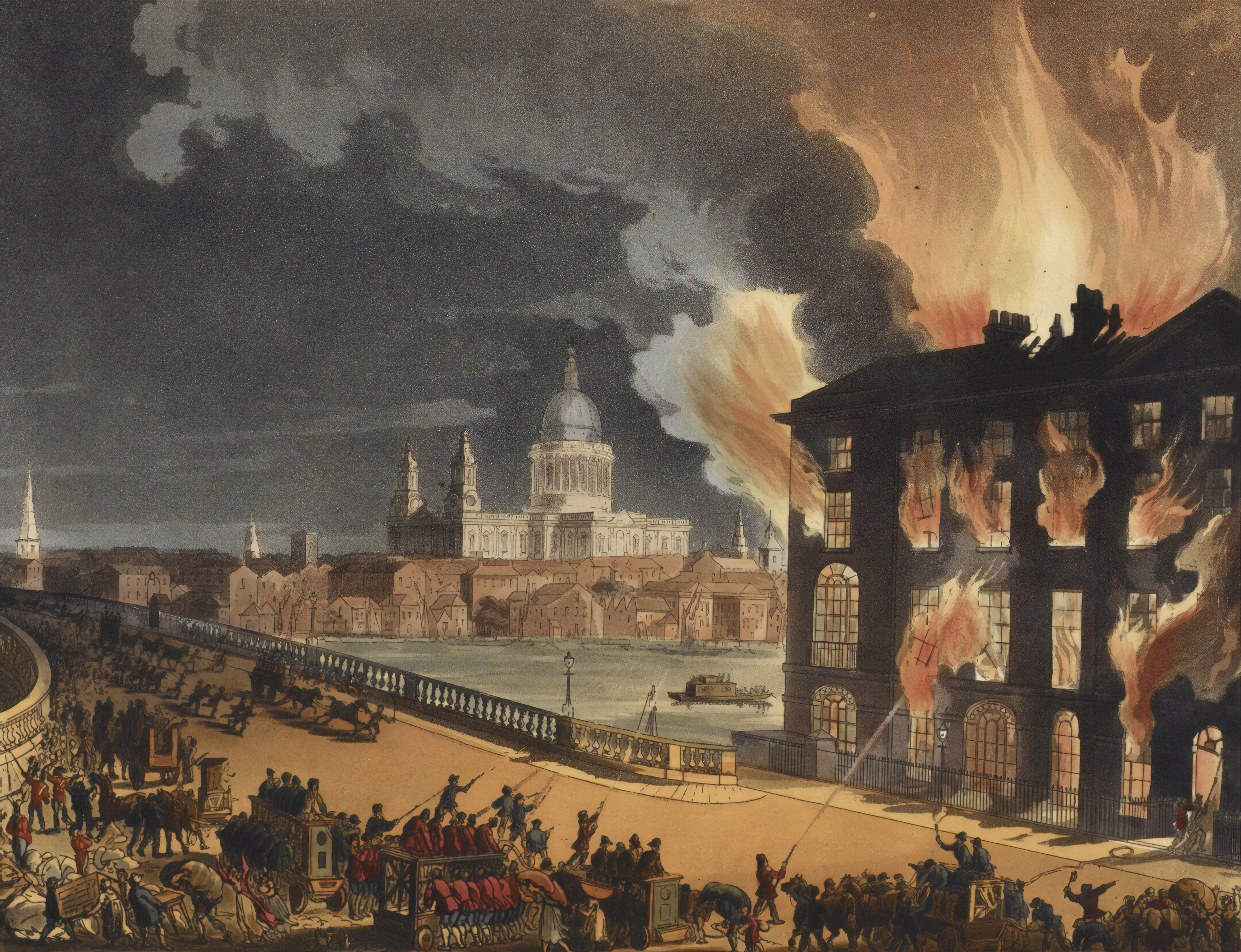 Great Fire of London painting