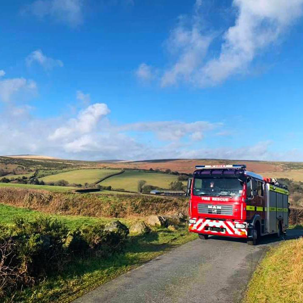 A fire engine on the moor