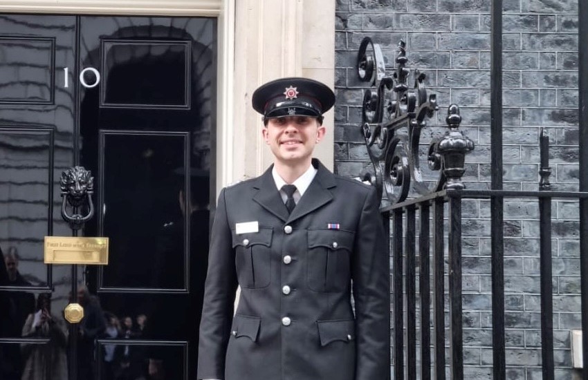 Ed stood outside 10 Downing Street