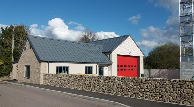 The outside of Chagford Fire Station