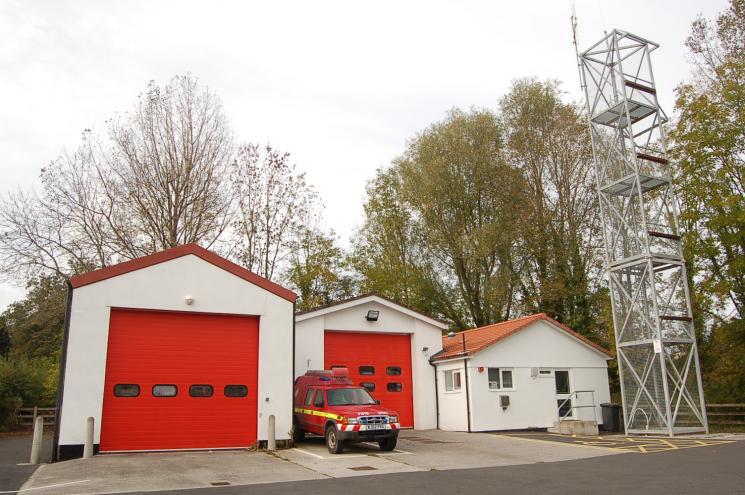 The outside of Bovey Tracey Fire Station