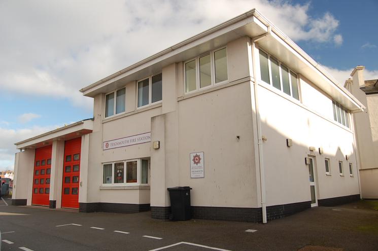 The outside of Teignmouth Fire Station
