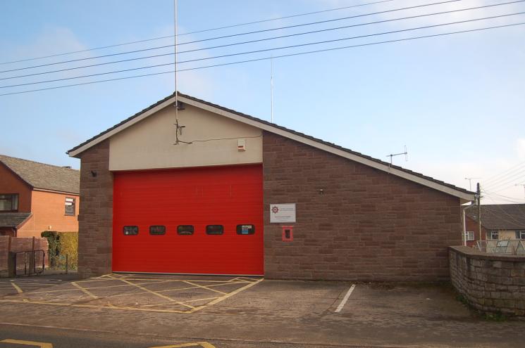 The outside of Wiveliscombe Fire Station