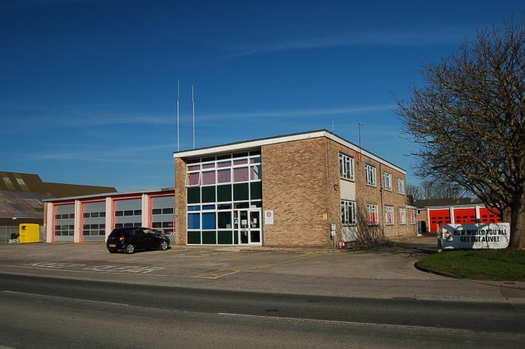 The outside of Bridgwater Fire Station. 