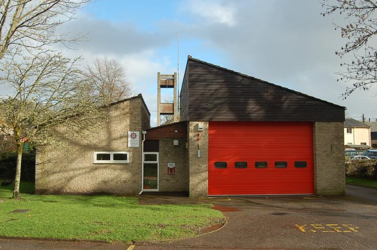 The outside of Dulverton Fire Station. 