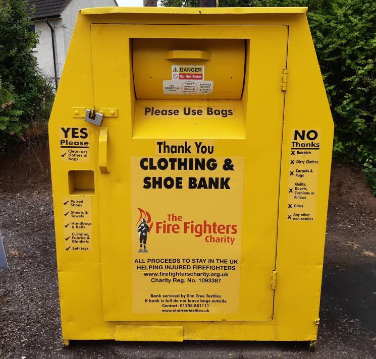Firefighters charity clothes bank
