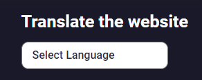 Translate the website into your language